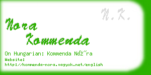 nora kommenda business card